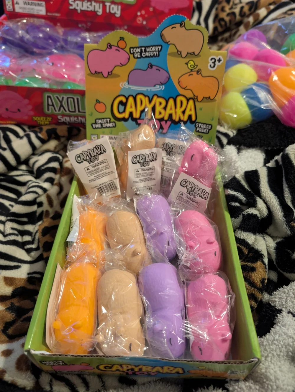 💜 Tan Capybara Squishy Toy 🧸 Sand Filled Stress Relief Fidget Cute